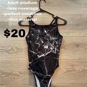 Black and White Marble leotard